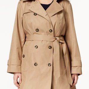 Double breasted long trench coat London fog